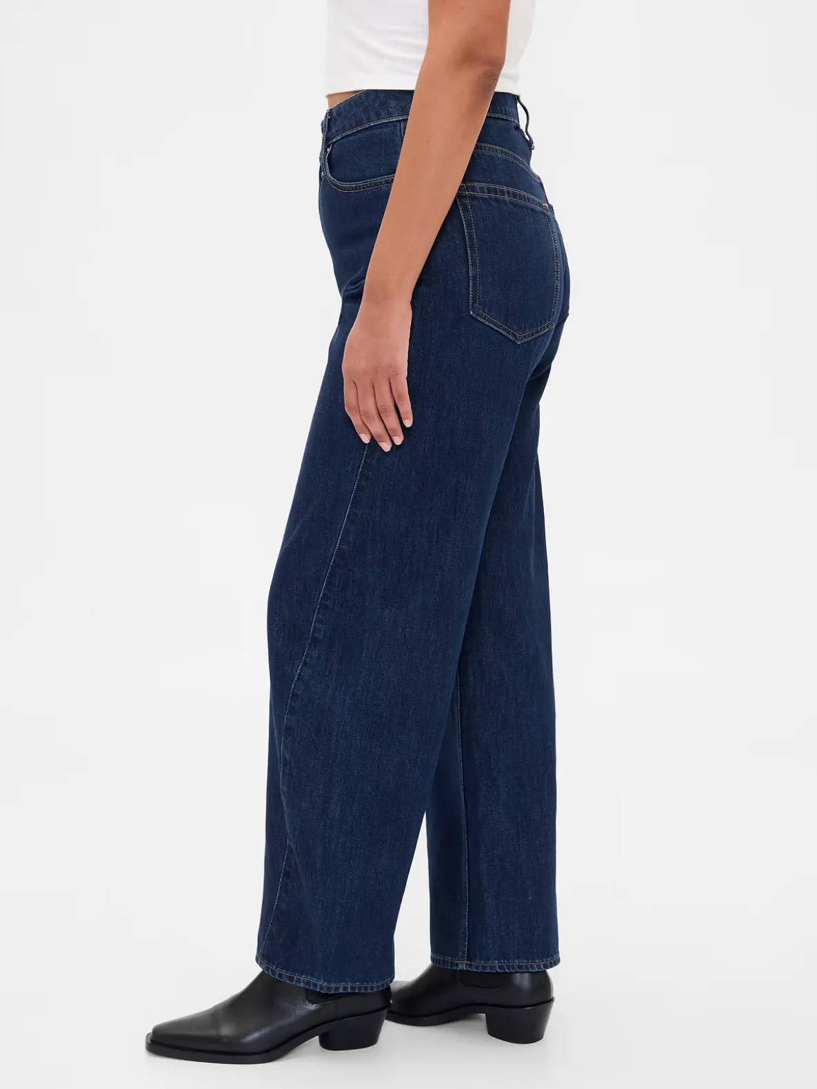 Curvy High Rise Barrel Jeans