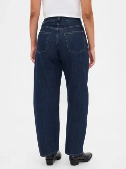 Curvy High Rise Barrel Jeans