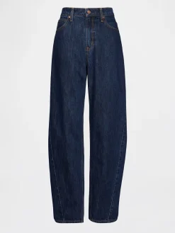 Curvy High Rise Barrel Jeans