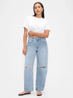 Curvy High Rise Barrel Jeans