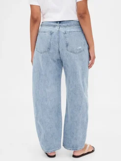 Curvy High Rise Barrel Jeans