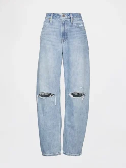 Curvy High Rise Barrel Jeans