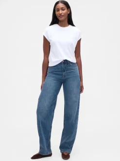 Curvy High Rise Barrel Jeans