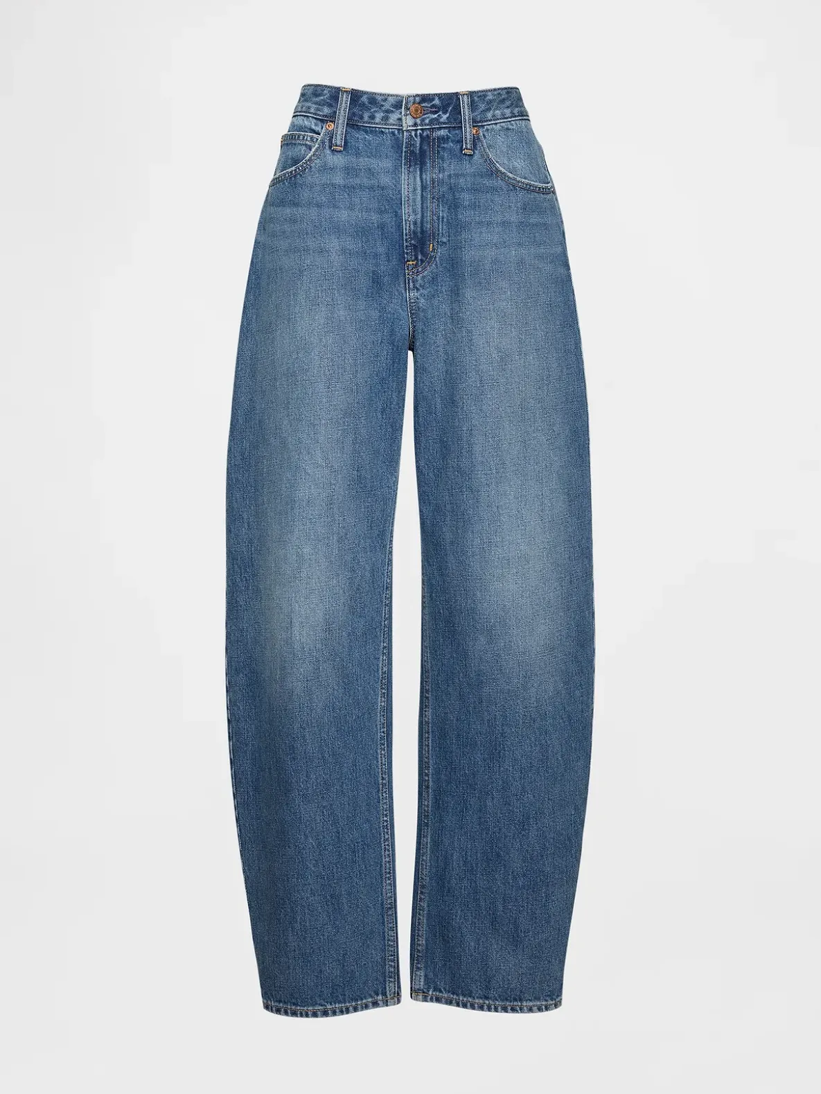 Curvy High Rise Barrel Jeans