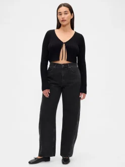 Curvy High Rise Barrel Jeans