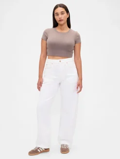 Curvy High Rise Barrel Jeans