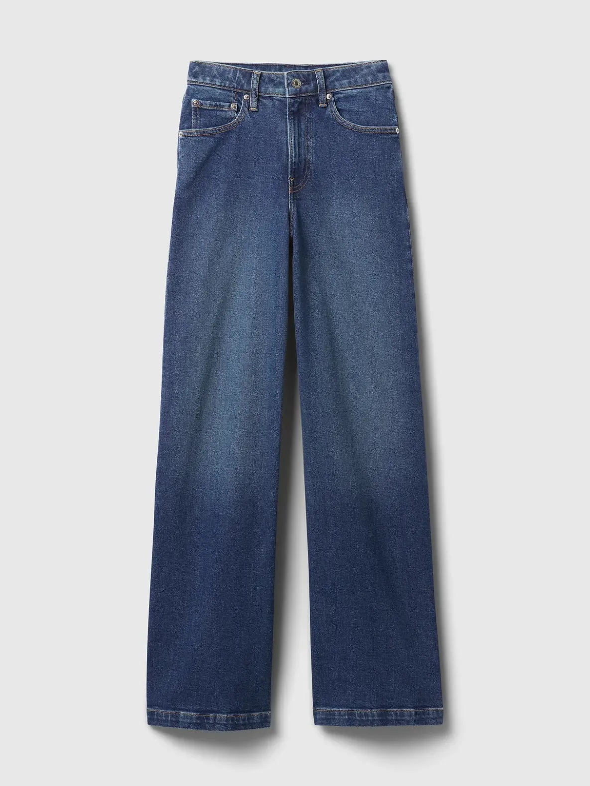 Curvy High Rise Stride Wide-Leg Jeans