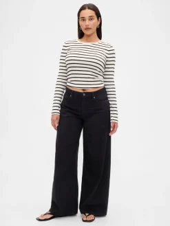 Curvy Mid Rise UltraSoft Baggy Jeans
