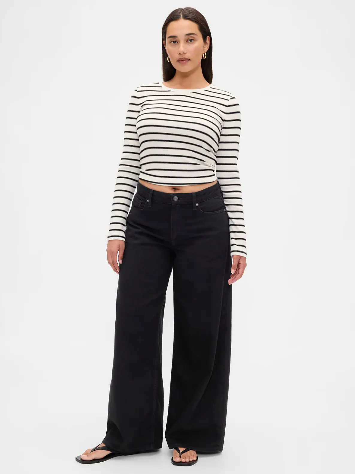 Curvy Mid Rise UltraSoft Baggy Jeans