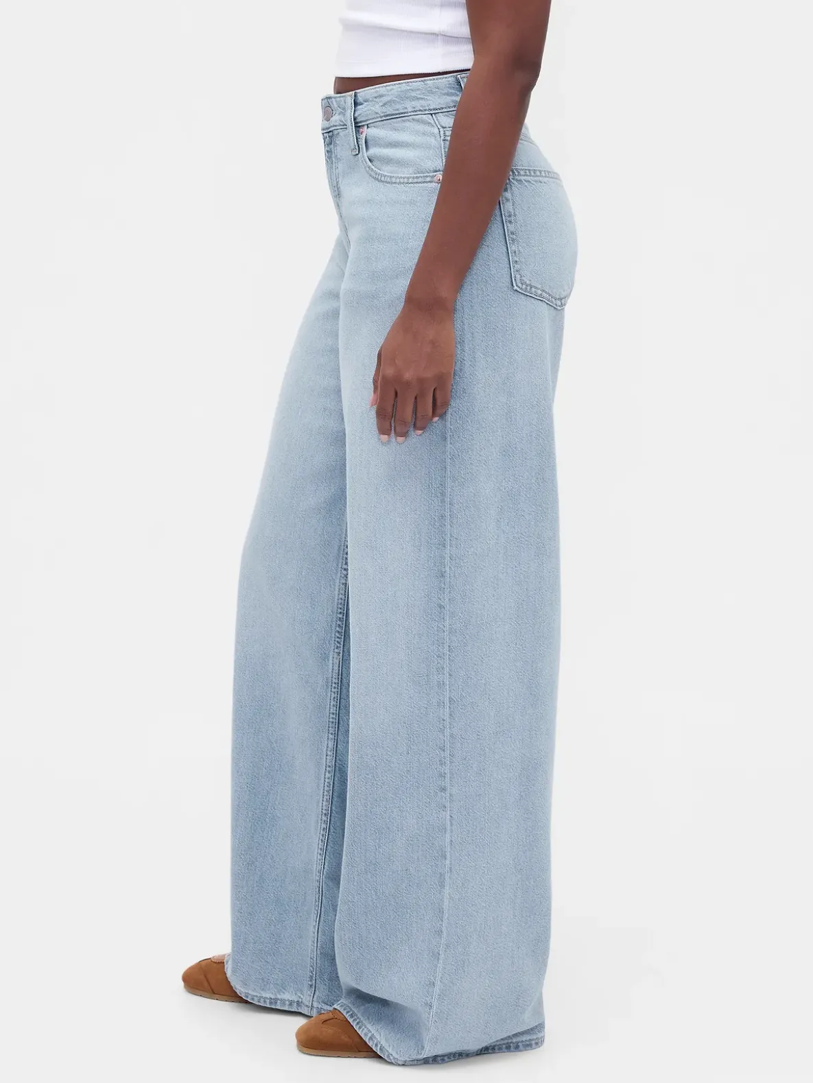 Curvy Mid Rise UltraSoft Baggy Jeans
