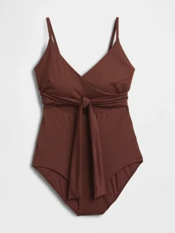 Cutout Wrap One-Piece Swimsuit