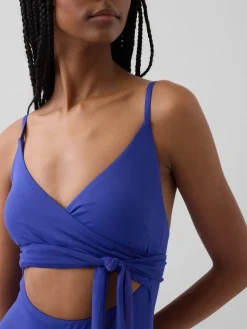 Cutout Wrap One-Piece Swimsuit