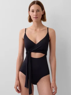 Cutout Wrap One-Piece Swimsuit