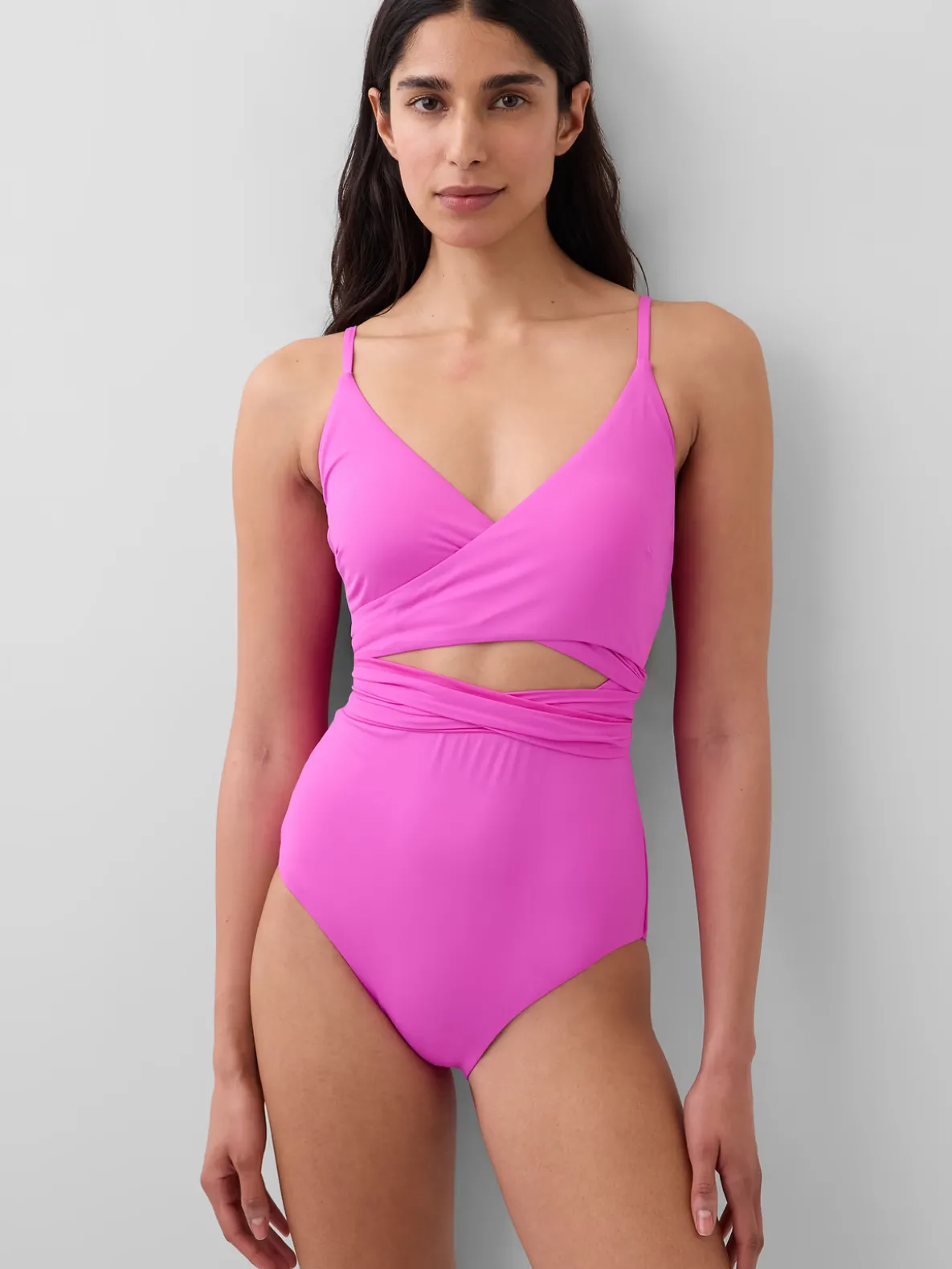Cutout Wrap One-Piece Swimsuit
