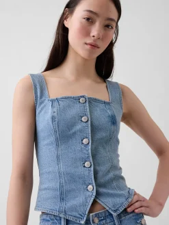 Denim Corset Top