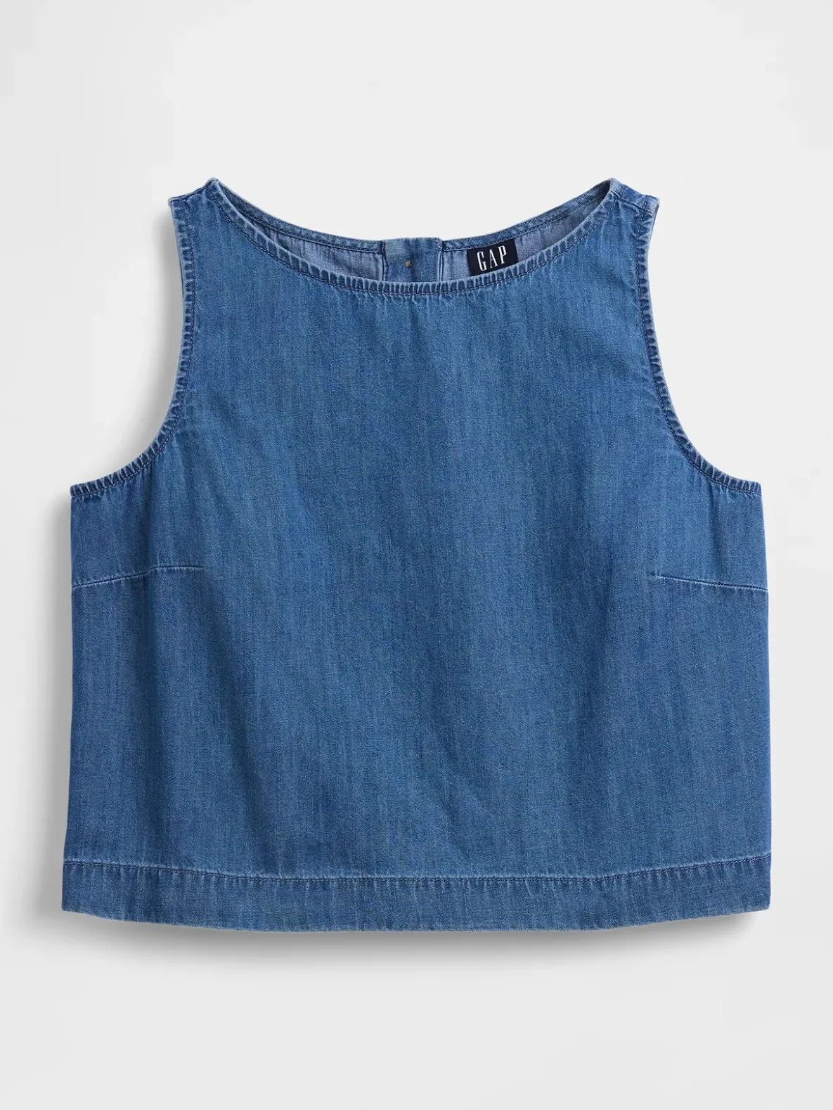 Denim Crop Shell Tank Top
