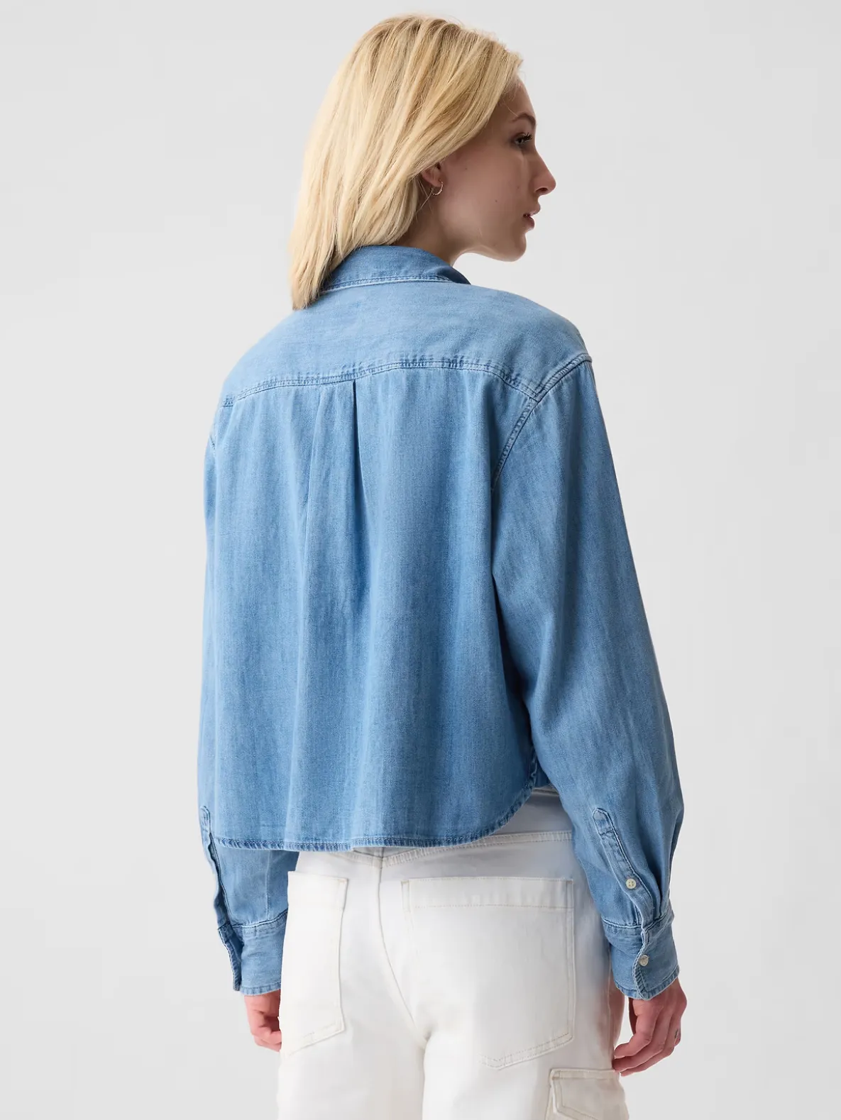Denim Crop Shirt
