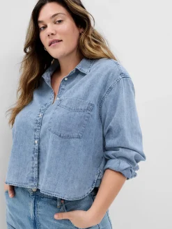 Denim Crop Shirt