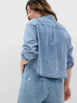 Denim Crop Shirt