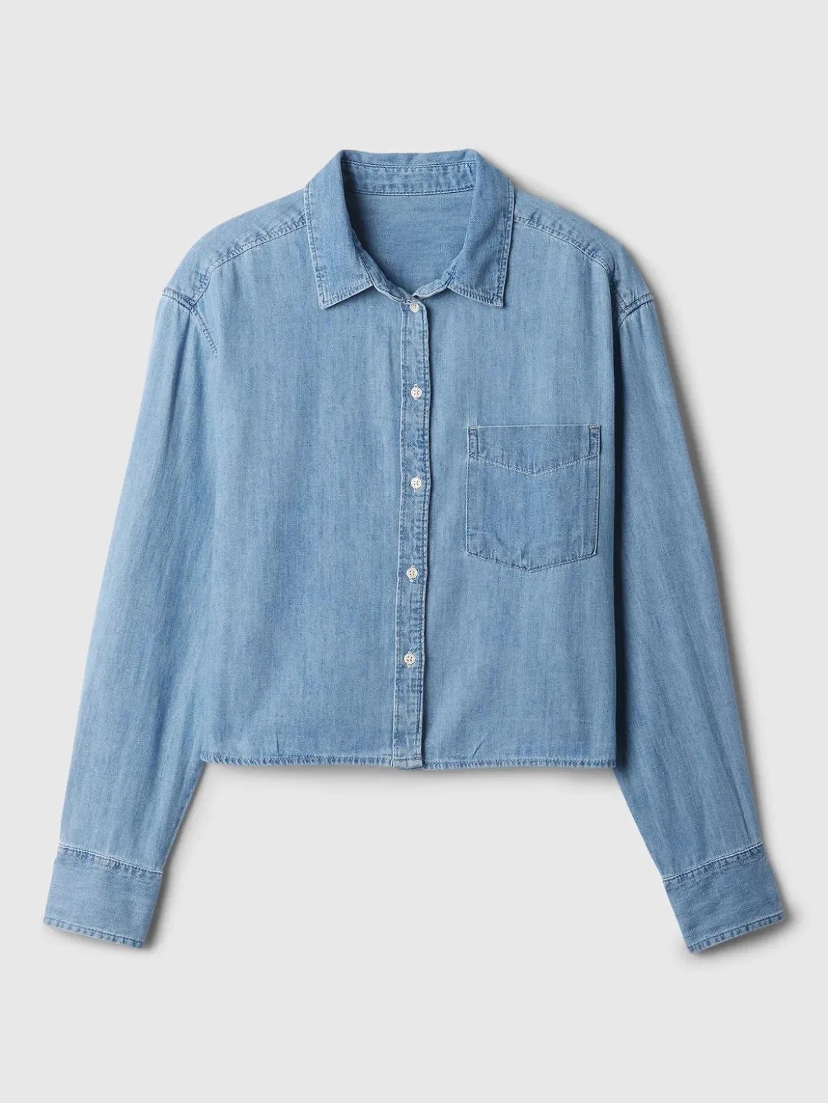 Denim Crop Shirt