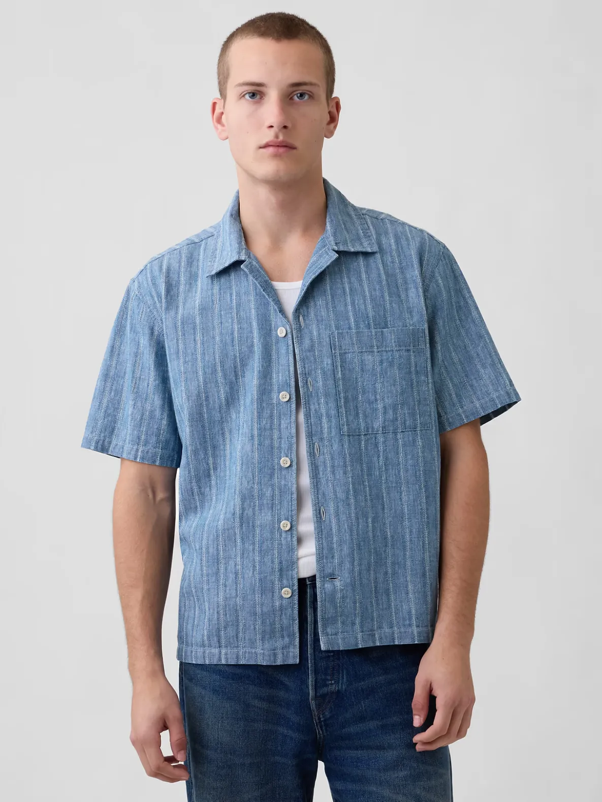 Denim Dobby Resort Shirt