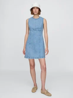 Denim Mini Shift Dress