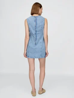 Denim Mini Shift Dress