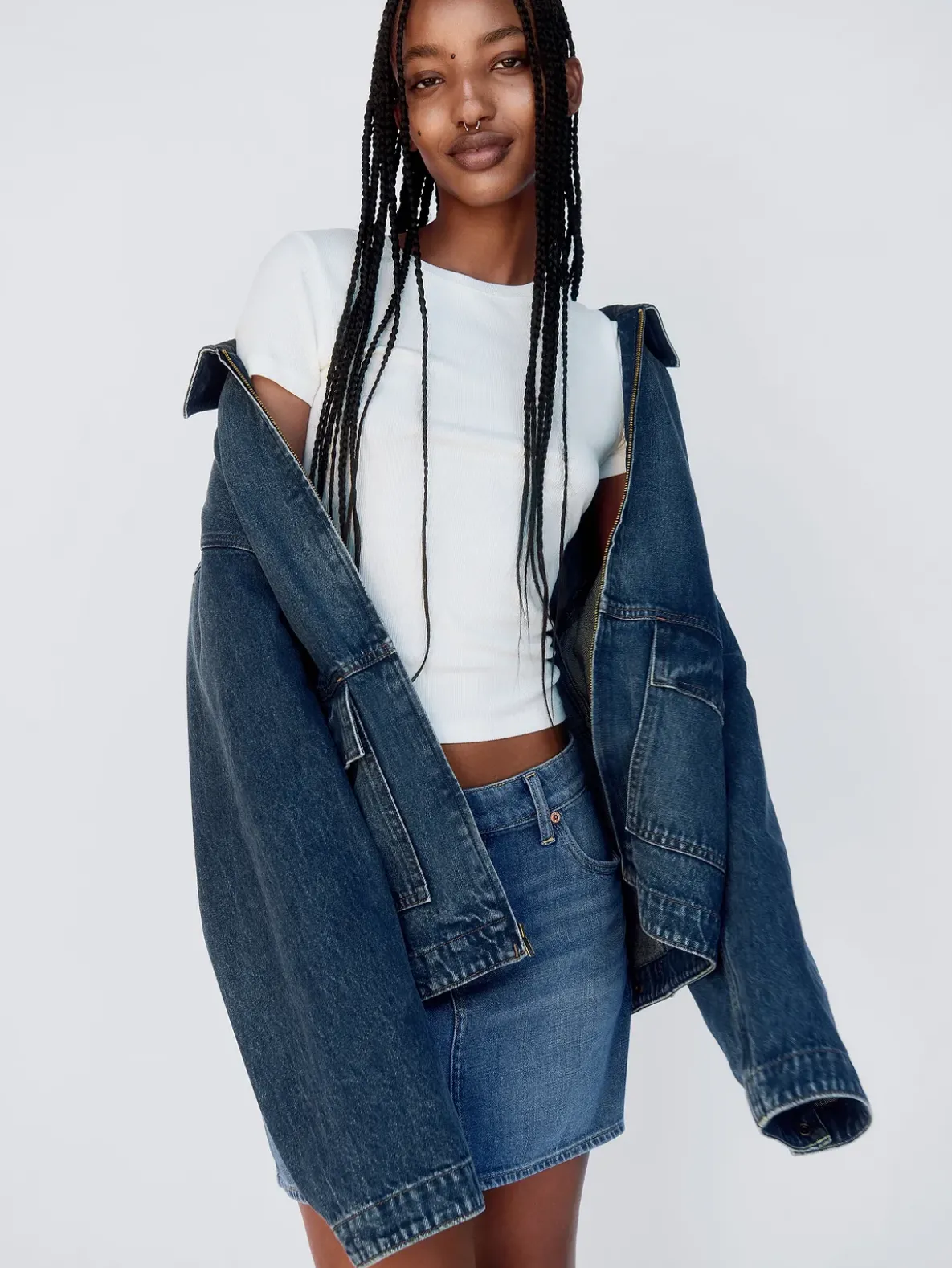Denim Mini Skirt