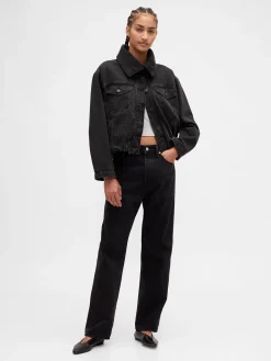 Denim Oversized Cocoon Jacket