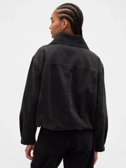 Denim Oversized Cocoon Jacket