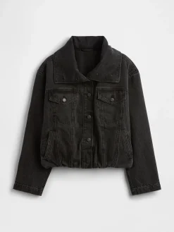 Denim Oversized Cocoon Jacket