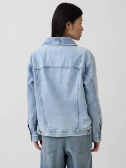 Denim Oversized Shawl Denim Jacket