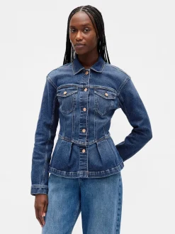 Denim Peplum Jacket
