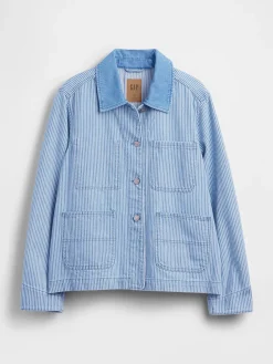 Denim Stripe Chore Jacket