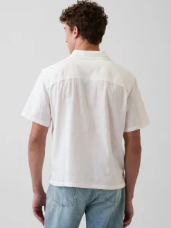 Dobby Relaxed Straight-Hem Shirt