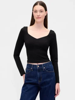 Double Knit Sweetheart Top