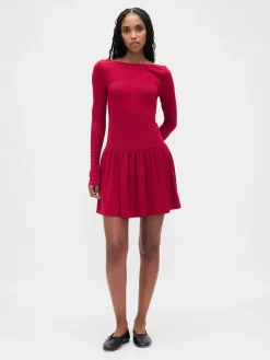 Drop-Waist Mini Dress