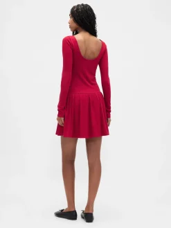 Drop-Waist Mini Dress