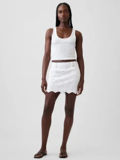 Embroidered Mini Skirt