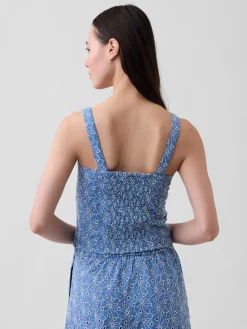 Eyelet Crop Bustier Top