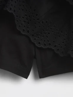 Eyelet Ruffle Mini Skort