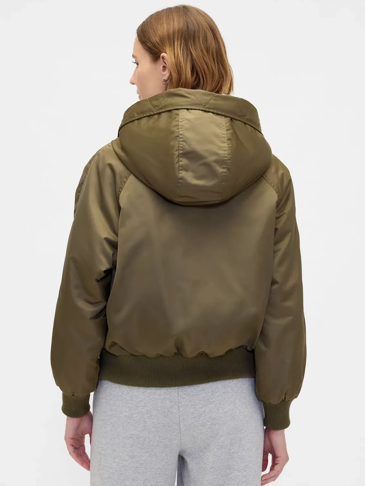 Faux Fur-Lined Hooded Utility Jacket