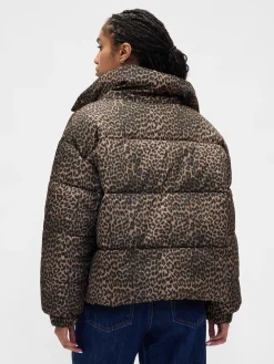 Faux Fur-Trim Puffer Jacket