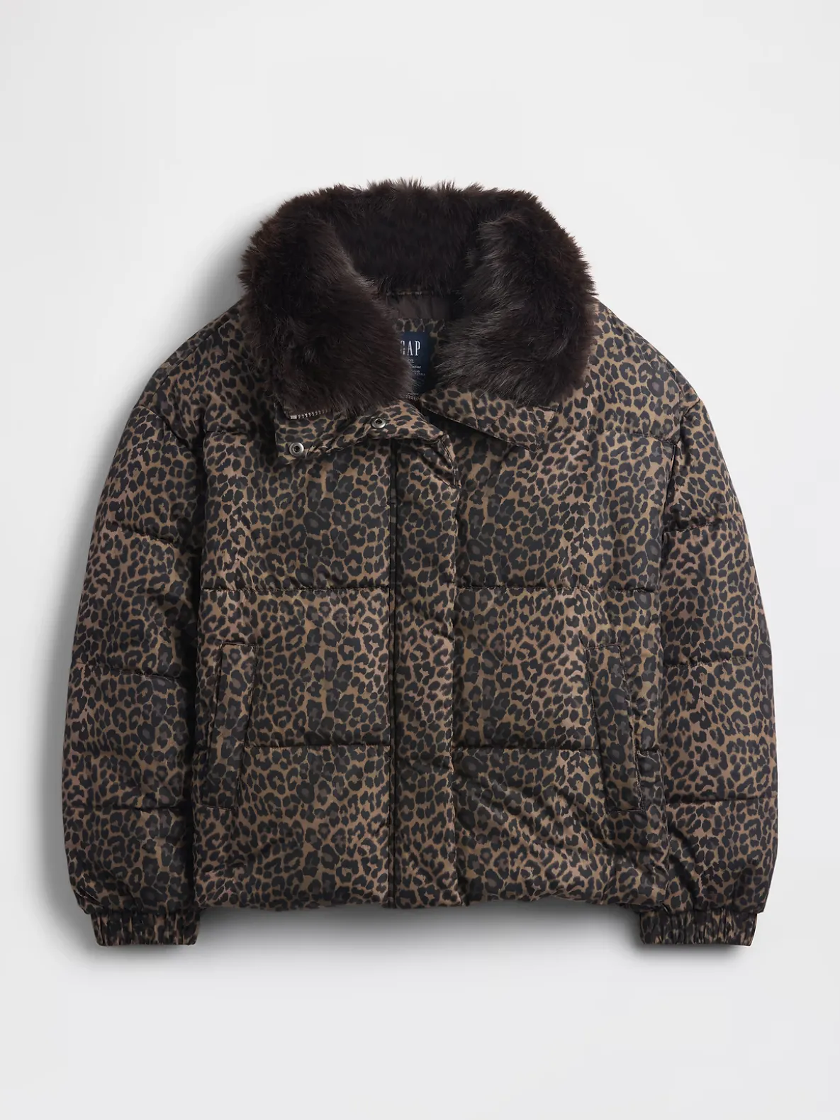 Faux Fur-Trim Puffer Jacket