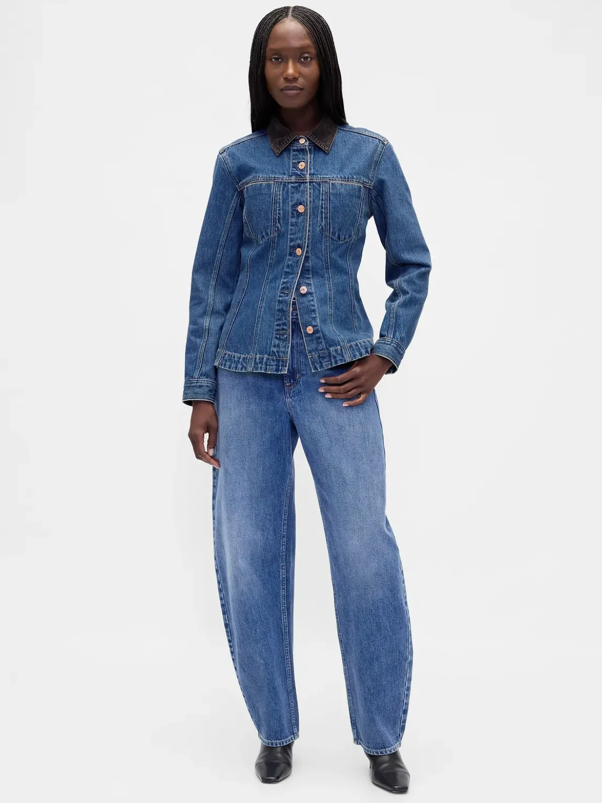 Fitted Longline Denim Jacket