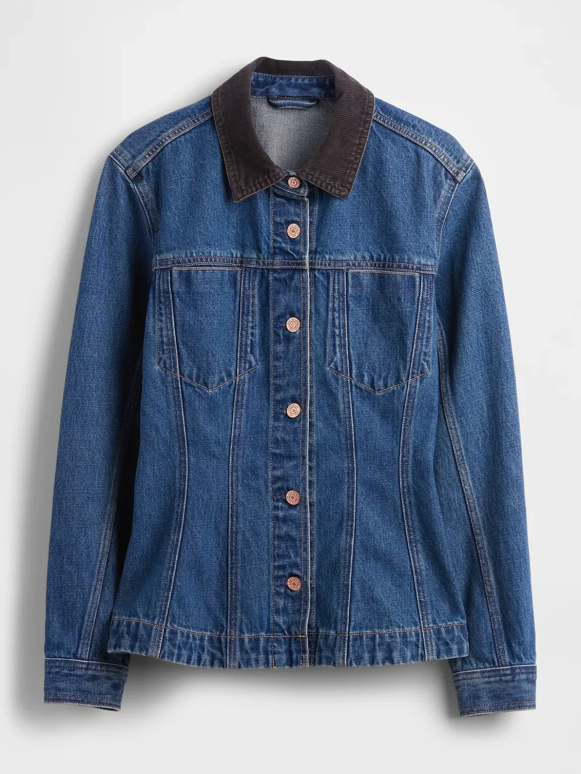 Fitted Longline Denim Jacket