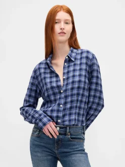 Flannel Fitted Plaid Shirt