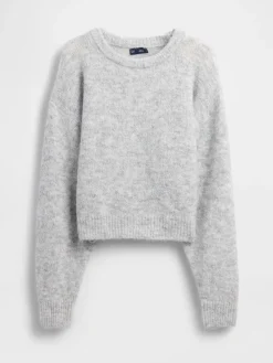 Fuzzy Oversized Crewneck Sweater