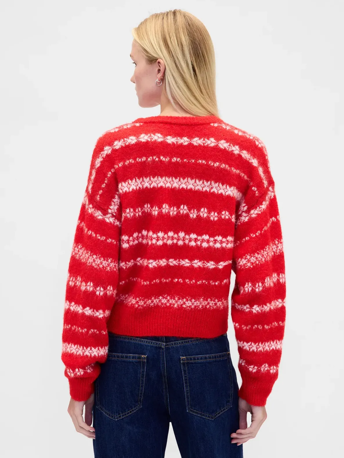 Fuzzy Oversized Crewneck Sweater