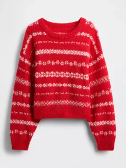 Fuzzy Oversized Crewneck Sweater